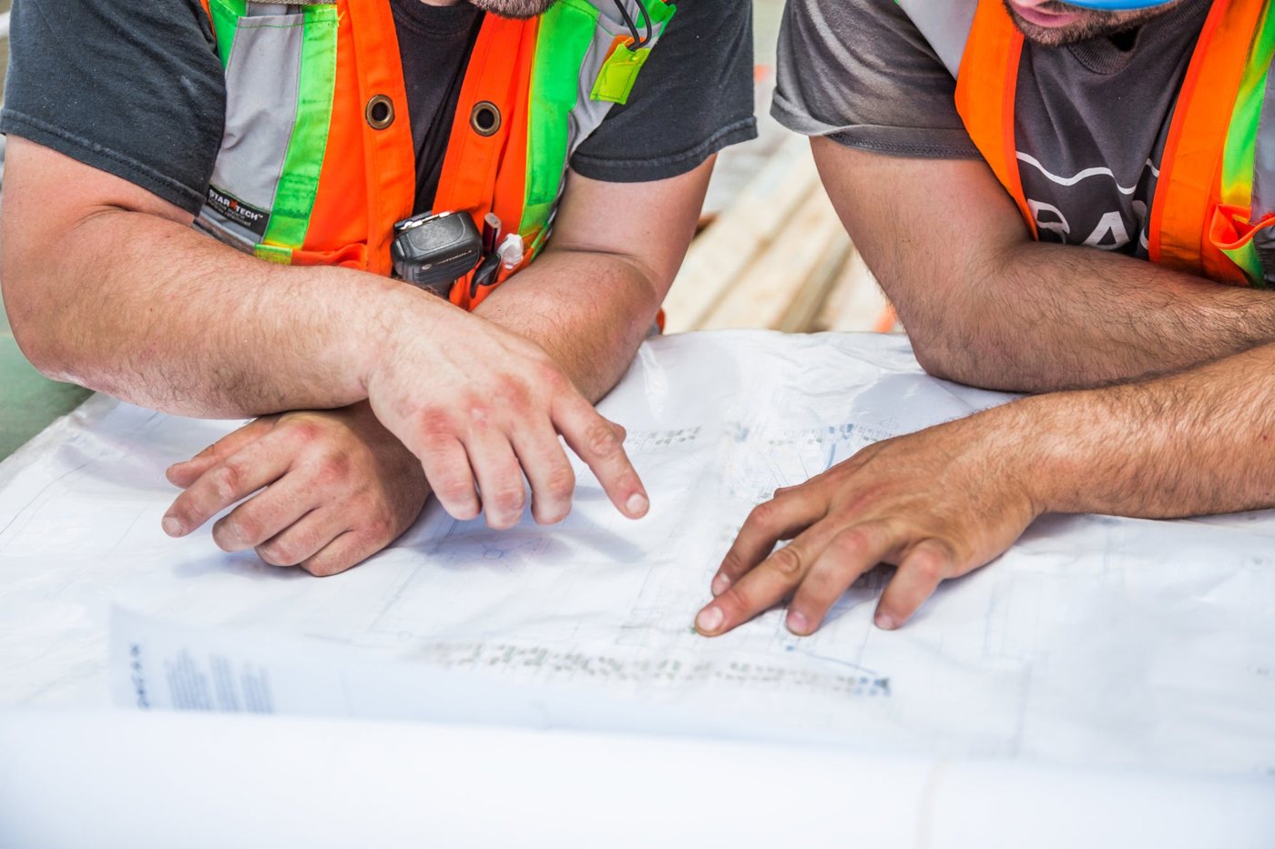 Reviewing construction drawings